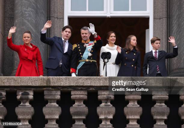 Princess Isabella of Denmark, Prince Christian of Denmark, King Frederik X of Denmark, Queen Mary of Denmark, Princess Josephine of Denmark and...