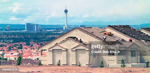 Skyline view of Las Vegas with residential homes being built in great numbers, which has resulted in large population and construction growth in...