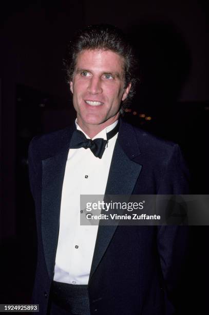 American actor Ted Danson, wearing a tuxedo and bow tie, attends the Jewish National Fund Tree of Life Award ceremony, held at the Sheraton Premiere...