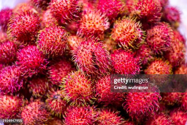 full frame of red mombin - spondias mombin stock pictures, royalty-free photos & images