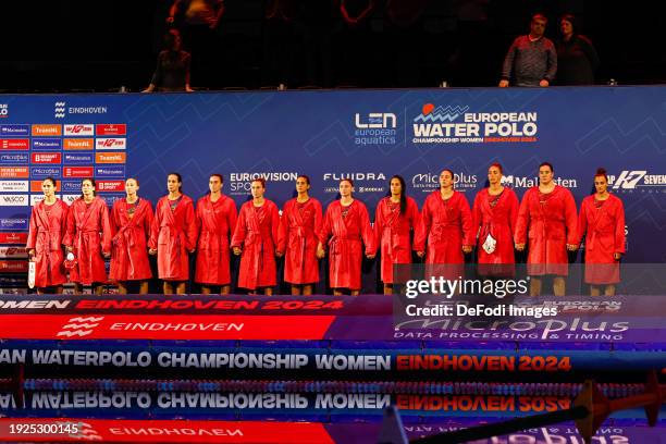 Team Spain during the line-up, Laura Ester Ramos of Spain, Isabel Piralkova Coello of Spain, Anna Espar Llaquet of Spain, Beatriz Ortiz Munoz of...