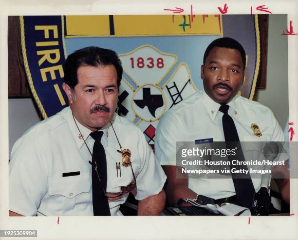 Dart, Chief's Conference Room; Assistant Chief Herman P. Gonzales and Assistant Chief Otis J. Latin, made departmental history as the first Black and...