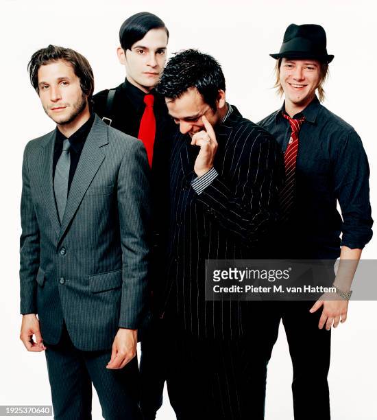 Interpol are photographed for NME magazine on September 13, 2004 in New York City.