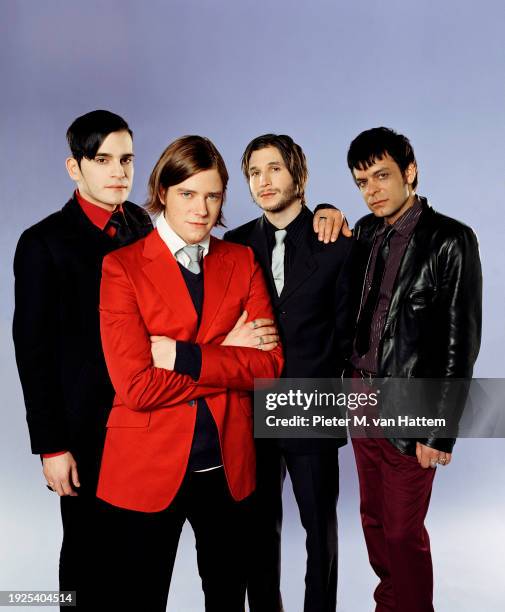 Interpol are photographed for Spin magazine on February 3, 2005 in New York City. COVER IMAGE.