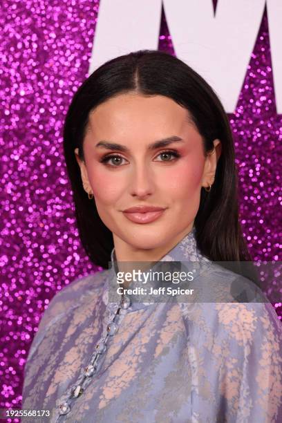 Amber Davies attends the "Mean Girls" UK Gala screening at the Ham Yard Hotel on January 11, 2024 in London, England.