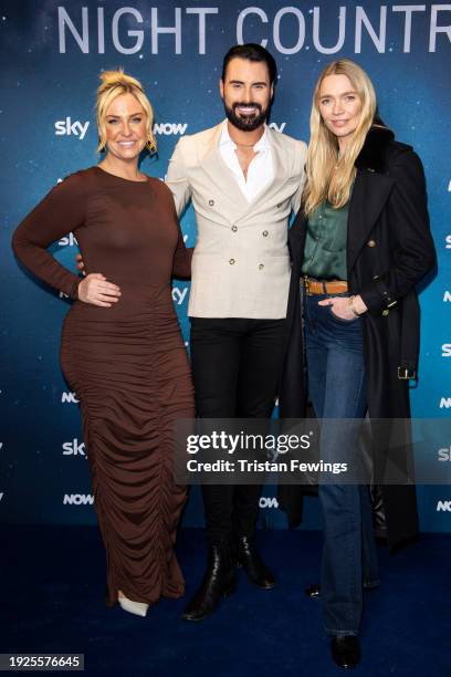 Josie Gibson, Rylan Clark and Jodie Kidd attend the "True Detective: Night Country" screening at The Royal Observatory, Greenwich, on January 11,...