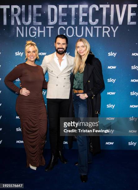 Josie Gibson, Rylan Clark and Jodie Kidd attend the "True Detective: Night Country" screening at The Royal Observatory, Greenwich, on January 11,...
