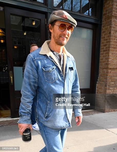 Matthew McConaughey is seen in SoHo on January 11, 2024 in New York ...