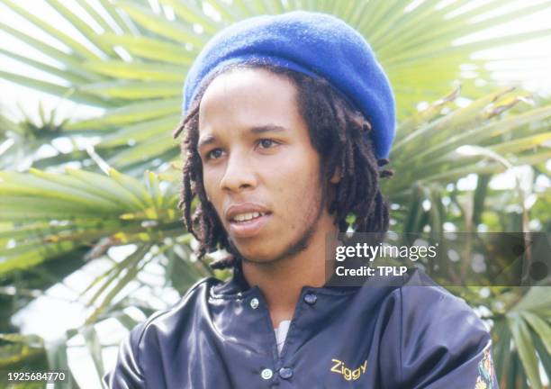 Photo of Jamaican Reggae musician Ziggy Marley at the Montreux Rock Festival, Montreux, Switzerland, May 12, 1988.