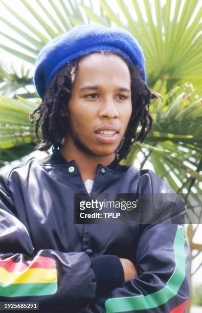 Photo of Jamaican Reggae musician Ziggy Marley at the Montreux Rock Festival, Montreux, Switzerland, May 12, 1988.