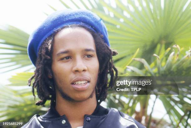 Photo of Jamaican Reggae musician Ziggy Marley at the Montreux Rock Festival, Montreux, Switzerland, May 12, 1988.