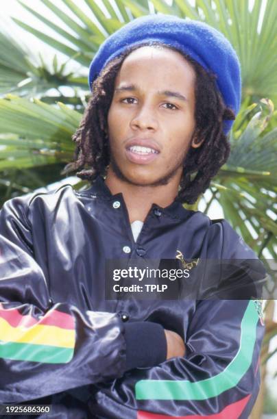 Photo of Jamaican Reggae musician Ziggy Marley at the Montreux Rock Festival, Montreux, Switzerland, May 12, 1988.