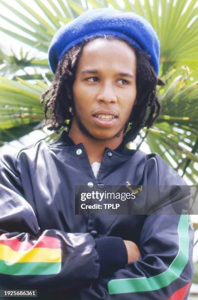 Photo of Jamaican Reggae musician Ziggy Marley at the Montreux Rock Festival, Montreux, Switzerland, May 12, 1988.