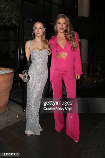 Sophie Hermann and Maja Malnar seen attending the UK Gala Screening of "Mean Girls" at The Ham Yard Hotel on January 11, 2024 in London, England.