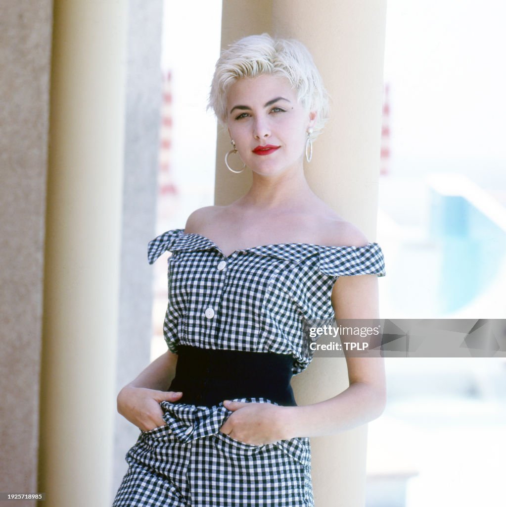 Portrait of American actress Sherilyn Fenn, Cannes, France, May 28