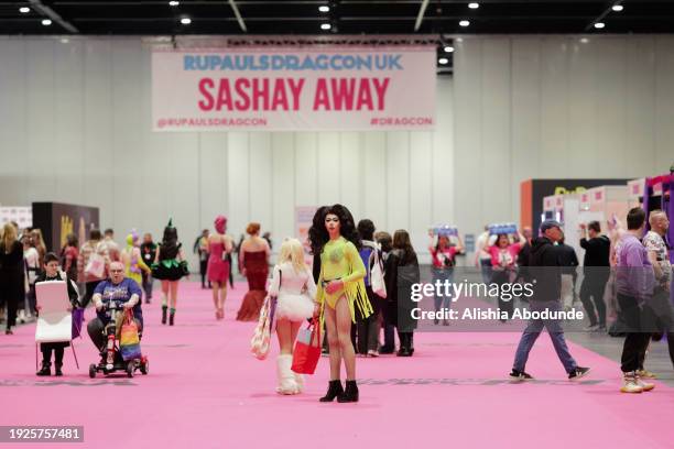 Attendees at DragCon at ExCel on January 14, 2024 in London, England. RuPaul's DragCon is the official convention tied to the TV show RuPaul's Drag...