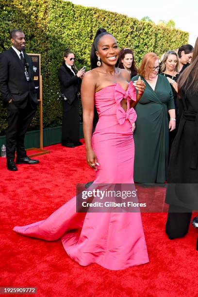 Aja Naomi King at The 29th Critics' Choice Awards held at The Barker Hangar on January 14, 2024 in Santa Monica, California.