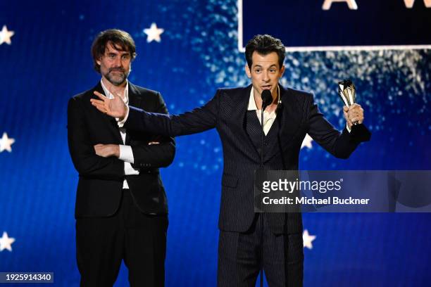 Andrew Wyatt and Mark Ronson accept the award for Best Original Song for "I'm Just Ken" from the Barbie movie, at The 29th Critics' Choice Awards...