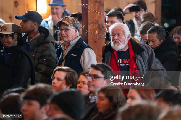 Attendees during a campaign event with Nikki Haley, former ambassador to the United Nations and 2024 Republican presidential candidate, not pictured,...