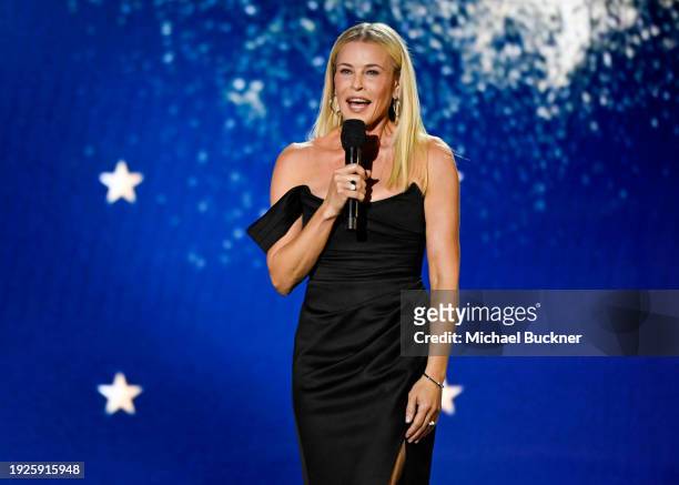 Chelsea Handler speaks onstage at The 29th Critics' Choice Awards held at The Barker Hangar on January 14, 2024 in Santa Monica, California.