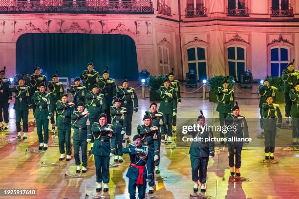 January 2024, Brandenburg, Cottbus: Door Vriendschap Sterk-Katwijk from the Netherlands performs at the music parade. 400 artists from seven nations...