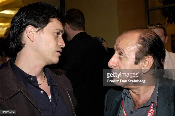 Actors Clifton Collins and Terry Camilleri at the opening night gala for Method Fest Independent Film Festival on April 11, 2003 in Burbank,...