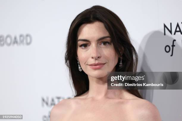 Anne Hathaway attends the National Board Of Review 2024 Awards Gala at Cipriani 42nd Street on January 11, 2024 in New York City.