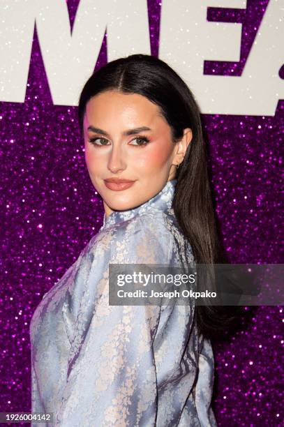 Amber Davies attends the UK Gala Screening of "Mean Girls" at Ham Yard Hotel on January 11, 2024 in London, England.