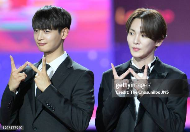 Minho and Key of SHINee attend SBS Music Awards at Inspire Arena in Jung-gu on December 25 , 2023 in Incheon, South Korea