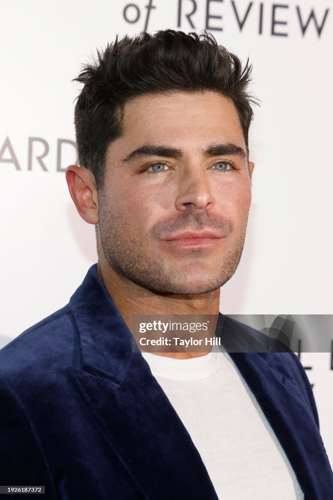 Zac Efron attends the 2025 National Board of Review Gala at Cipriani