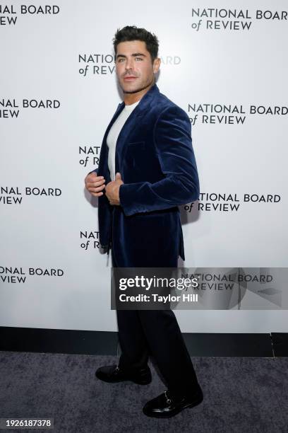 Zac Efron attends the 2024 National Board of Review Gala at Cipriani 42nd Street on January 11, 2024 in New York City.