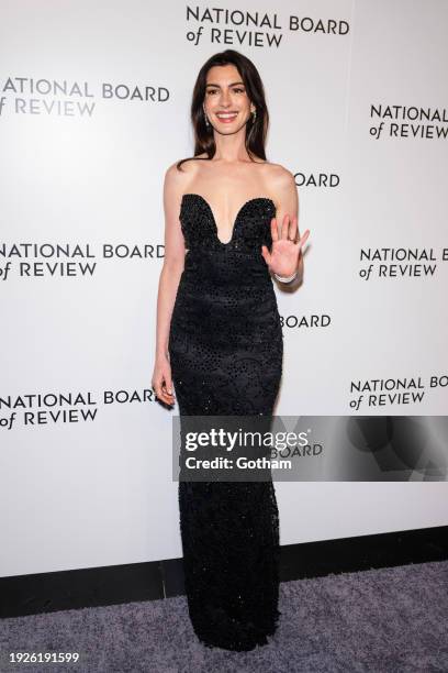 Anne Hathaway attends the 2024 National Board Of Review Gala at Cipriani 42nd Street on January 11, 2024 in New York City.