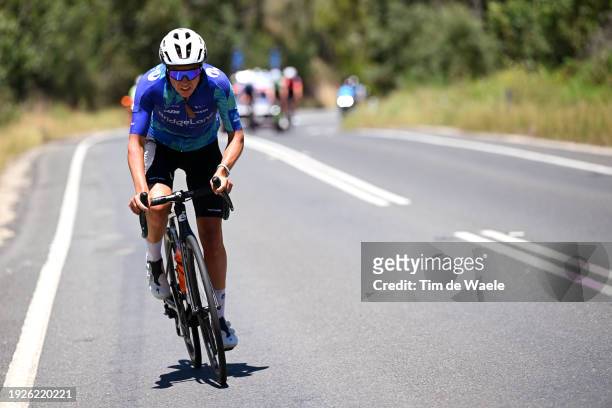 Matilda Raynolds of Australia and Team Bridgelane attacks in the breakaway during the 8th Santos Women's Tour Down Under 2024, Stage 1 a 93.9km stage...
