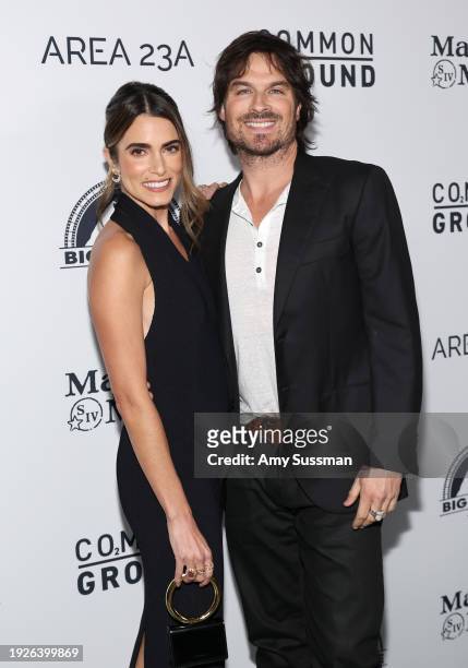 Nikki Reed and Ian Somerhalder attend the Los Angeles special screening of "Common Ground" at Samuel Goldwyn Theater on January 11, 2024 in Beverly...