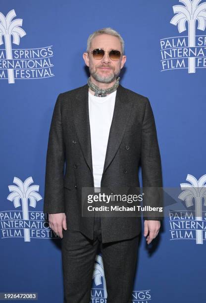 Actor Martin Freeman attends the world premiere screening of "Miller's Girl" at the 35th annual Palm Springs International Film Festival at Mary...