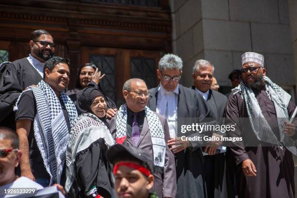 Picket outside the Cape Town High Court on January 11, 2024 in Cape Town, South Africa. Call for legal fraternity to don their robes and members of...