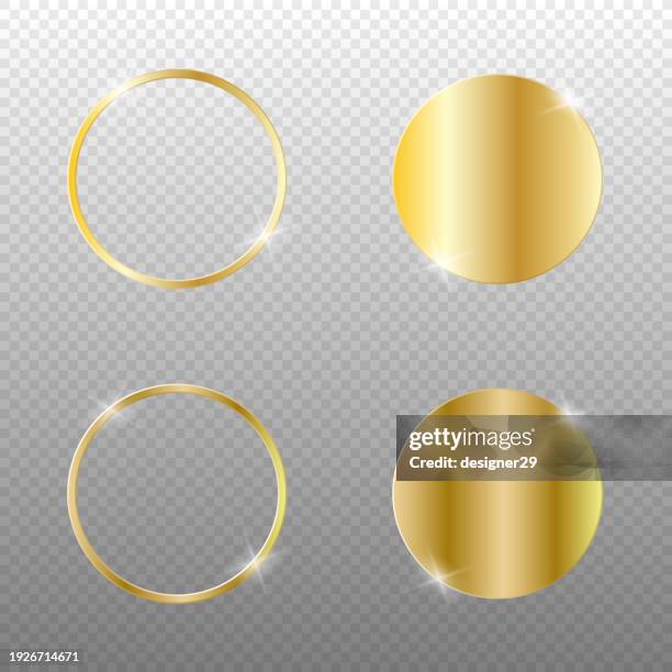goldene kreise vektor auf transparentem hintergrund. - balkengerüst stock-grafiken, -clipart, -cartoons und -symbole