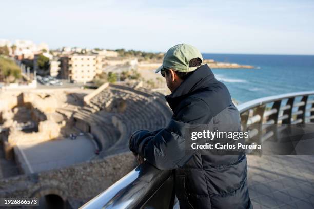 tourist on vacation in tarragona - tarragona stock pictures, royalty-free photos & images