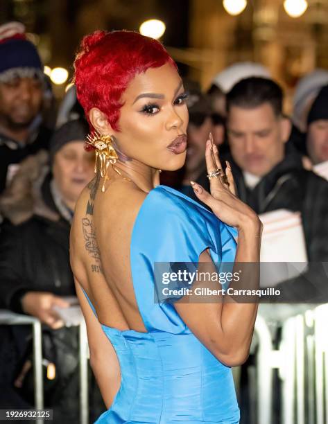 Teyana Taylor is seen arriving to the National Board Of Review 2024 Awards Gala at Cipriani 42nd Street on January 11, 2024 in New York City.