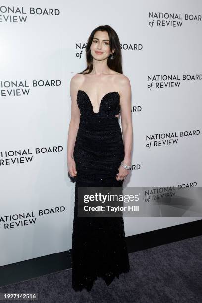 Anne Hathaway attends the 2024 National Board of Review Gala at Cipriani 42nd Street on January 11, 2024 in New York City.