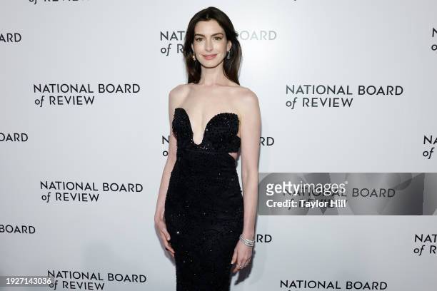 Anne Hathaway attends the 2024 National Board of Review Gala at Cipriani 42nd Street on January 11, 2024 in New York City.