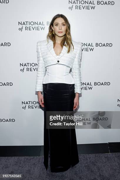 Elizabeth Olsen attends the 2024 National Board of Review Gala at Cipriani 42nd Street on January 11, 2024 in New York City.