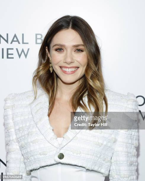 Elizabeth Olsen attends the 2024 National Board of Review Gala at Cipriani 42nd Street on January 11, 2024 in New York City.