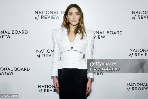 Elizabeth Olsen attends the 2024 National Board of Review Gala at Cipriani 42nd Street on January 11, 2024 in New York City.