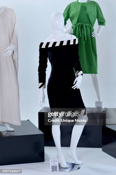 As seen during Julien's Auctions Presents "Unstoppable: Signature Styles Of Iconic Women In Fashion" at Julien's Auctions on January 11, 2024 in...