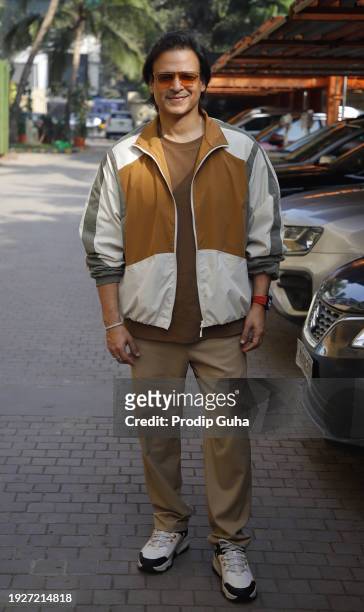 Vivek Oberoi attends the 'Indian Police Force' amazone prime web series photocall on January 12, 2024 in Mumbai, India