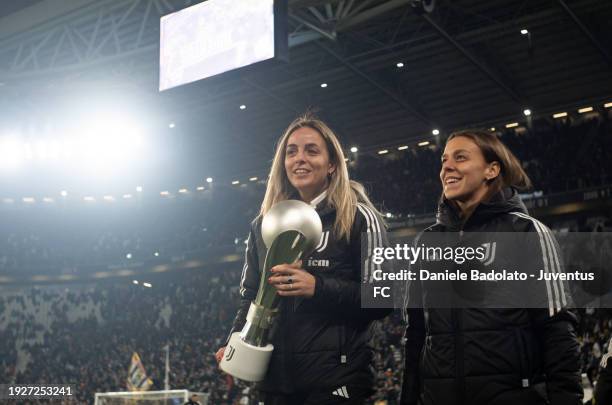 Martina Rosucci, Lisa Boattin of Juventus during the Coppa Italia Quarter-Final match between Juventus FC and Frosinone Calcio at Allianz Stadium on...