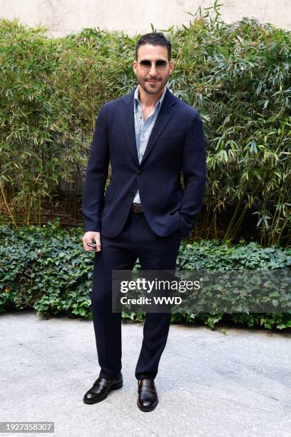 Miguel Ángel Silvestre at Giorgio Armani Men's Fall 2024 as part of Milan Men's Fashion Week held on January 15, 2024 in Milan, Italy.