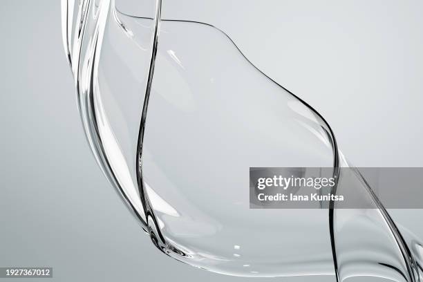 transparent glass water splash background. abstract gray 3d pattern. - völlig lichtdurchlässig stock-fotos und bilder