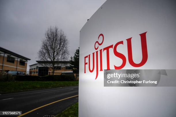 General view of the Warrington offices of technology company Fujitsu on January 12, 2024 in Warrington, England. Fujitsu, the tech company at the...